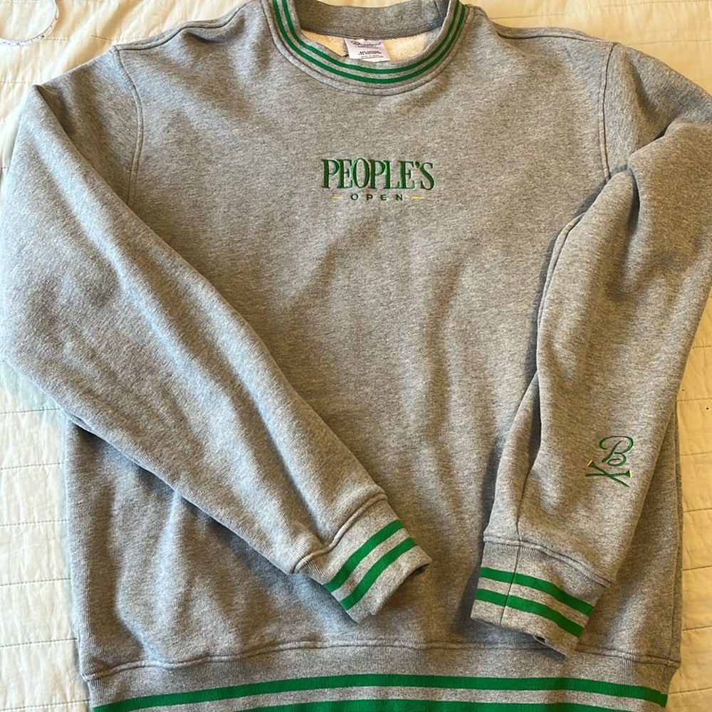 Barstool Golf X WM Phoenix Open Ribbed People’s Open Grey Sweatshirt M masters